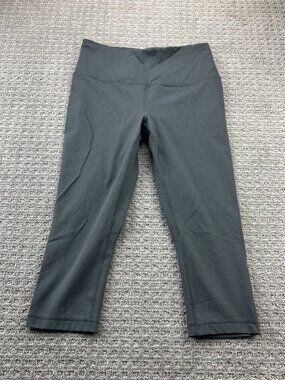 Athletic Works Dri-More Tech Gym Pants Women Large L Gray Stretch Activewear